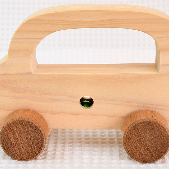 コロコロくるま（バス） 木製ミニカー 【日本製】｜木のおもちゃ ポプリの森