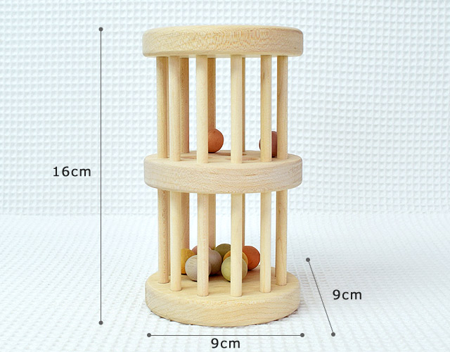 いろはタワー エドインター 日本製の赤ちゃん用ラトル｜木のおもちゃ ポプリの森