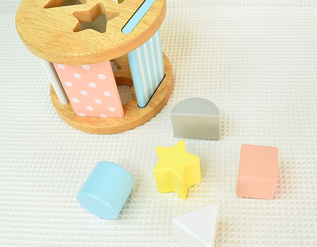 木のおもちゃ 型はめ ブロック Sugar Box