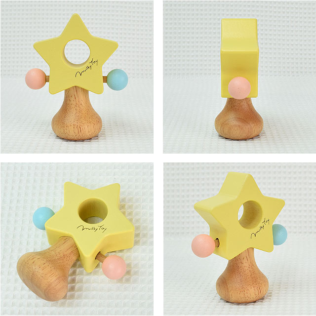 木のおもちゃ　ラトル　Twinkle Star