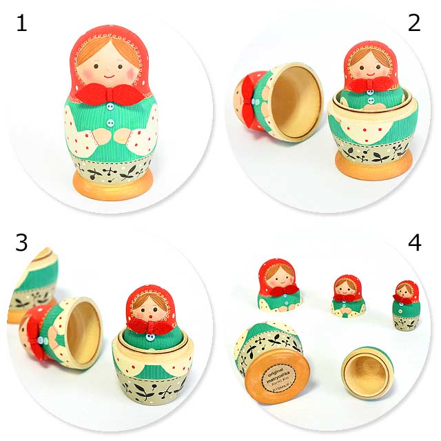 温もりあふれる木製マトリョーシカ 北向邦子 作