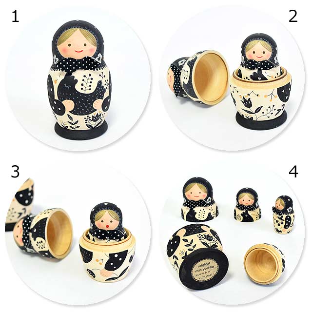 木のおもちゃ風マトリョーシカ 北向邦子の作品