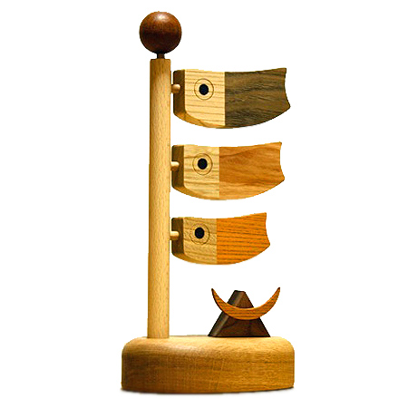 木のこいのぼり 5月人形 卓上型 鯉のぼり