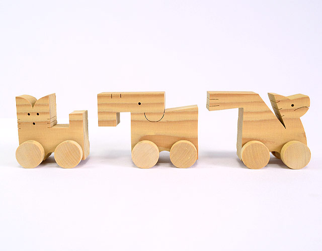動物組み木,ミニカー