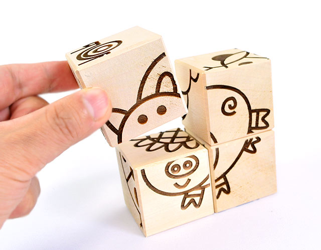絵合わせブロック,木製