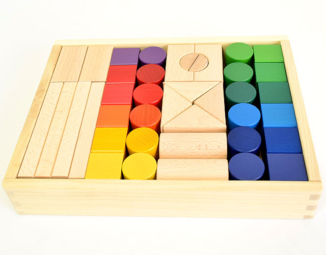 40ピース入り積み木 にじいろ グラデーション