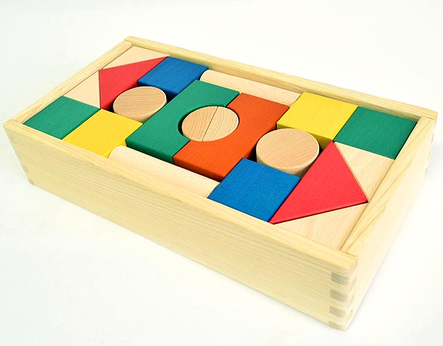 カラフル積み木 木箱入り