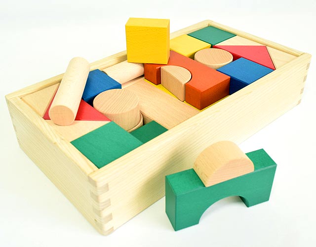 郡上八幡の色つみ木（カラー） ｜木のおもちゃ ポプリの森