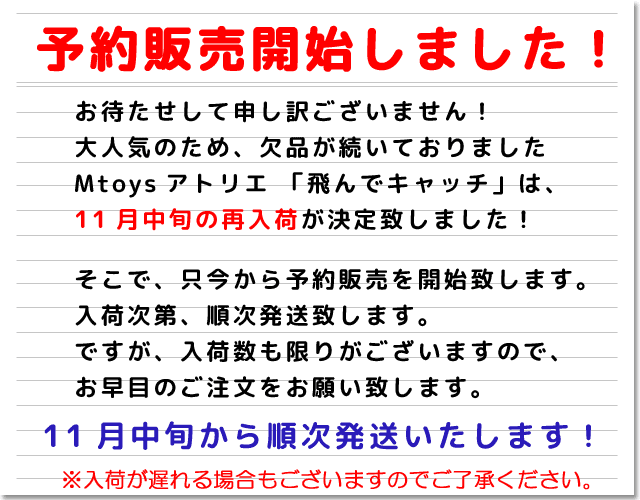 飛んでキャッチ 予約販売