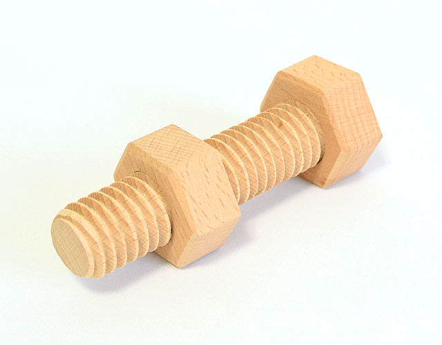 木製ネジ 工具おもちゃ ボルト&ナット