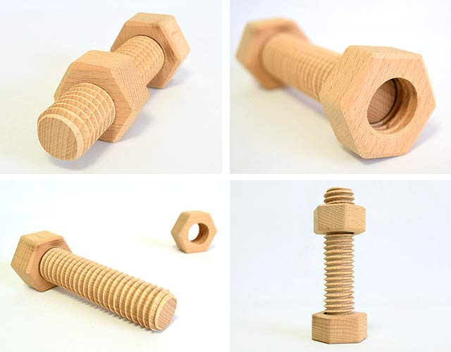 ボルトナット 木製 おもちゃ