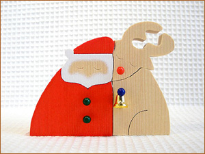 なかよしサンタ　日本製クリスマスオーナメント