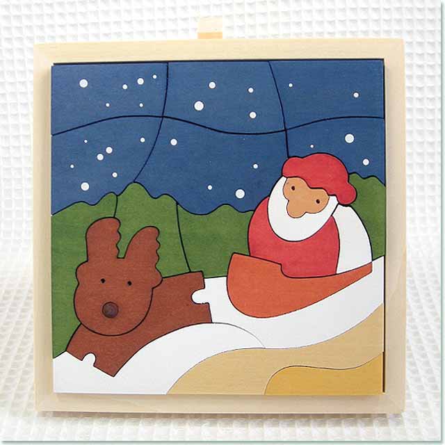 サンタとトナカイ、クリスマスパズル